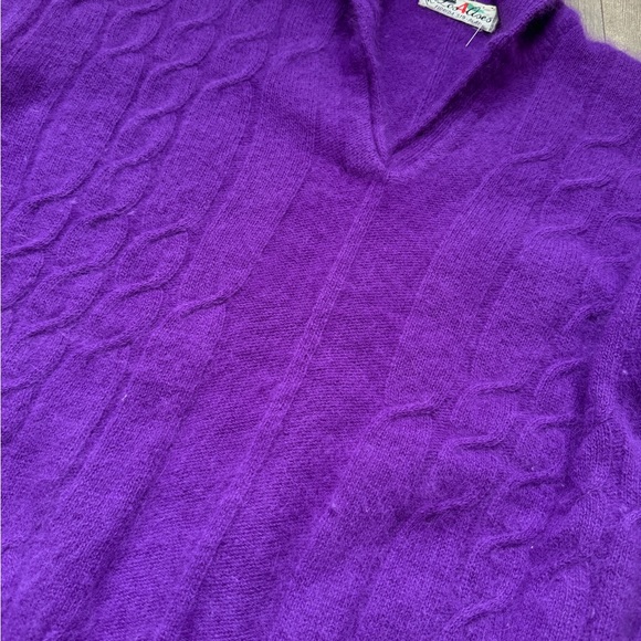 Vintage Purple Mohair Sweater - (see second photo for proper color) - Picture 4 of 6